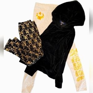 3pc Set Girl's Star Wars leggings w/RL Polo Velour Hoodie